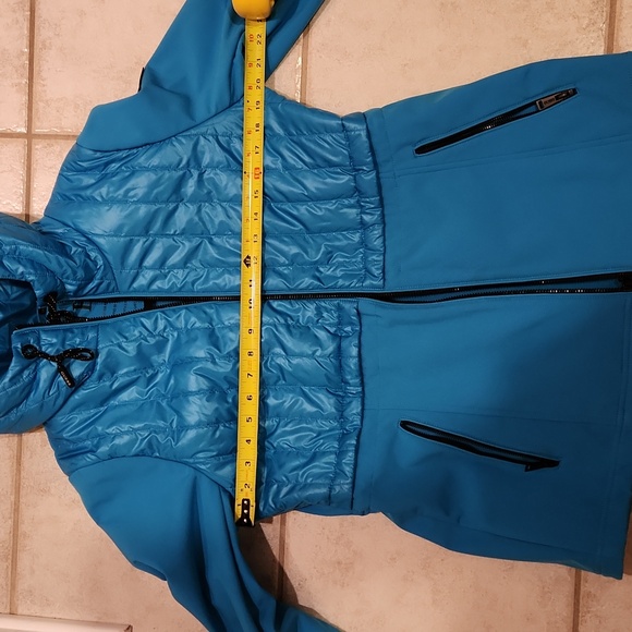 Guess blue jacket medium size hooded coat - Picture 14 of 16
